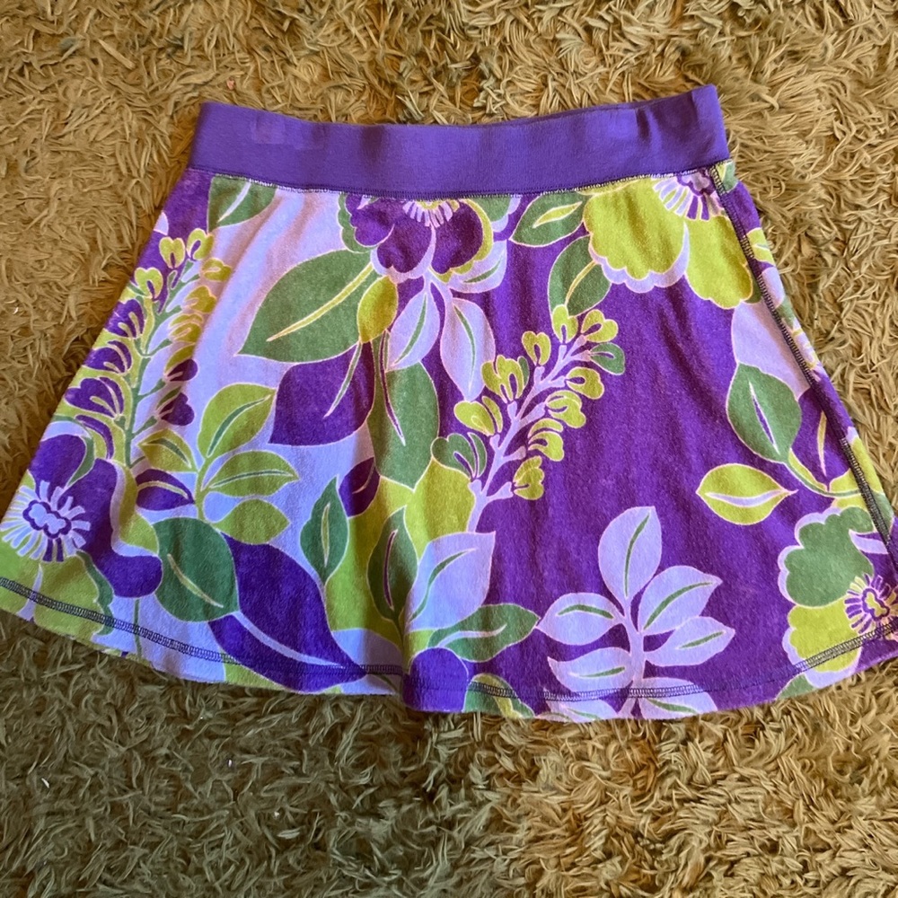 Hibiscus print skirt